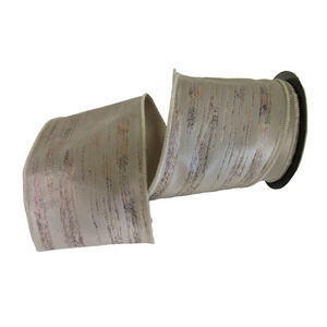 Limestone Faux Suede Camel Color d. stevens 4" x 10 yds Wire Edge Ribbon Fall